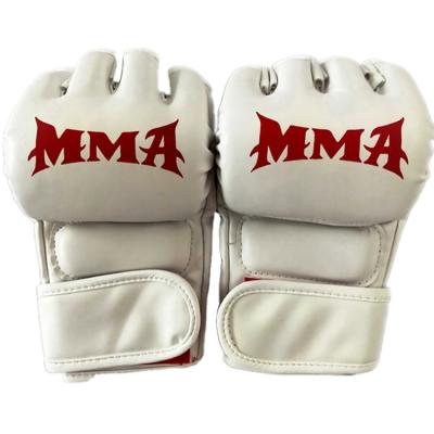 China Wholesale Breathable PU Leather Half Finger Accept Muttahida Majlis-e-Amal Custom Training Logo Sandbag Gain Boxing Gloves for sale