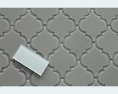 China Modern Lantern Crystal Glass Gray Mosaic Tile--tile mosaic for sale