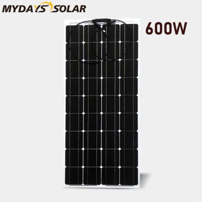 China Monocrystalline Silicon Mydayssolar 23% Monocrystalline High Efficiency 600W Solar Panel For Camping RV Boat Tent Trailer Home Outdoor Farm for sale