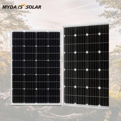 China Mydayssolar High Efficiency Monocrystalline Monocrystalline Silicon Waterproof 100W Solar Panel For Outdoor RV Boat Motorcycle for sale