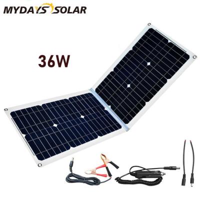 China Mydayssolar High Conversion Efficiency 18W 36W Portable Waterproof Solar Panel For Car Smartphone iPad Outdoor Charging 420*280*2.5mm for sale