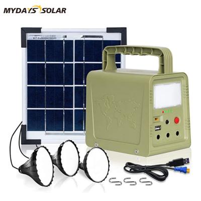 China Mydayssolar 18W Panel 3 LED Solar Light Home Flashlights Lighting System for Outdoor Camping Home Emergency Power Supply for sale