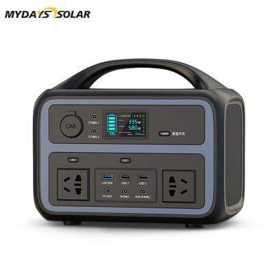 China Mydayssolar 126000mAh High Capacity Fast Charging Emergency Supply 600W Power Bank Portable Station for Outdoor Camping for sale