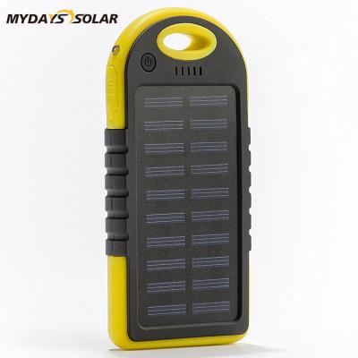 China Fast Charging Support Mydayssolar Smartphones iPad Charger 3000mAh 4000mAh 5000mAh Solar Power Bank with Dual USB Output LED Light for sale