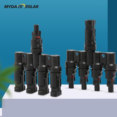 China OEM Automotive Type 1 Pair Customized By Mydayssolar PPO Shell Material High Safety Dustproof T 4 Solar Connectors for sale