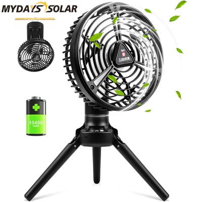 China Mydayssolar Folding Tripod 270 Degree Light Wireless Portable Automatic Solar Rotation LED Light Camping Fans For Indoor Outdoor for sale