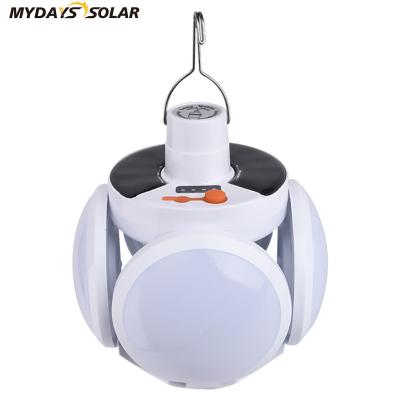 China Mydayssolar USB Rechargeable Camping Football Night Market Portable LED 5 Emergency Stops Dimming Solar Lantern for sale