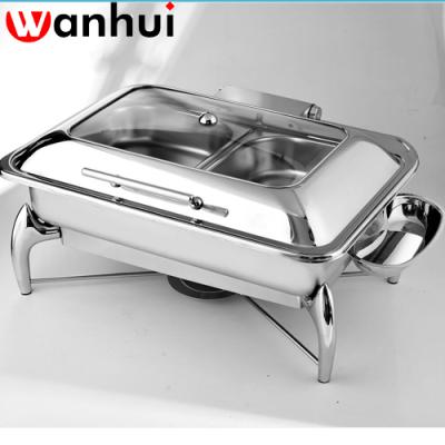 China Luxury High Quality Hydraulic Hotel Cookware Stainless Steel Chafing Dish Buffet for sale