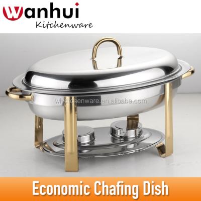 China Hot Folding Serving Decorative Fancy Chafing Dish With Gold Stand 60*35*32CM for sale