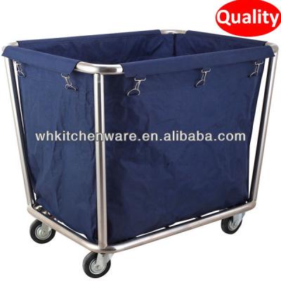 China Square Shape Hotel Room Cleaning Utility Laundry Laundry Cart Canvas Cart OEM for sale