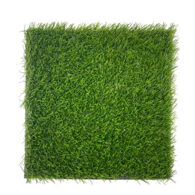 China Yard PP Artificial Grass In Patio Playground Balcony Turf Synthetic Lawn Tiles With Wood for sale