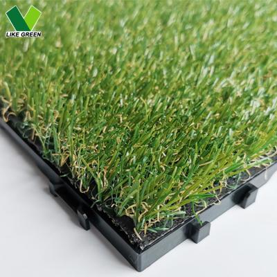 China Outdoor Recycled Plastic Interlocking Artificial Yard Flooring Grass Mats for sale