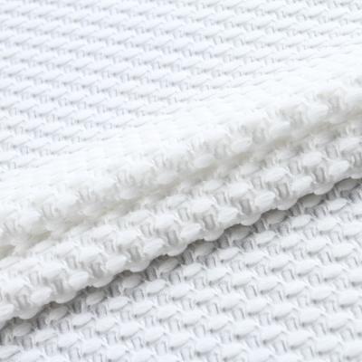 China New Product Stretch Stretch White Polyester Jacquard Rice Grain Fabric For Cloth for sale