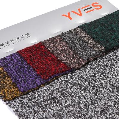 China Soft various colors knitting soft touch garment yarn dyed hacci knitted polyester fabric for sale