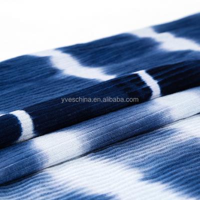 China Soft Multi Colors Customized Anti Pill Rib 4*2 Rayon Spandex Spandex Tie Dye Knit Fabrics for sale