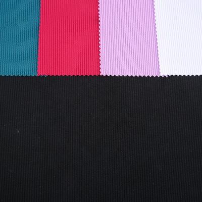 China China Suppliers of Stretch Knitted DTY Vertical Stripe Luxury Rib Fabric Knit Jacquard For Garment for sale