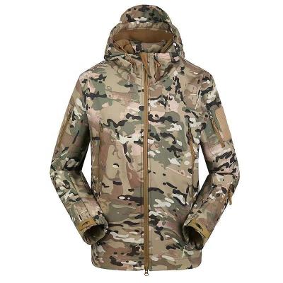 China Breathable Custom Design Hooded Men Softshell Waterproof Breathable Military Windproof Tactical Insulated Jacket for sale