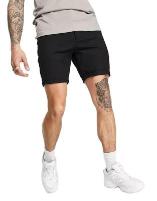 China Windproof Trade Insured New Blue Cotton Twill Canvas Chino Men's Casual Shorts With Welt Pockets for sale