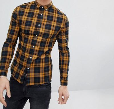 China Wholesale Customized Men's Check Long Sleeve Brushed Slim Fit Flannel Shirt QUICK DRY for sale