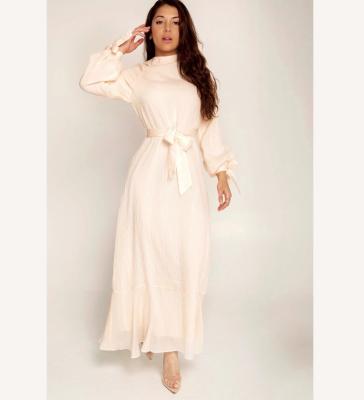 China Wholesale fashion anti-static muslim islamic abaya dubai satin maxi dress/muslim abaya dress new design for sale