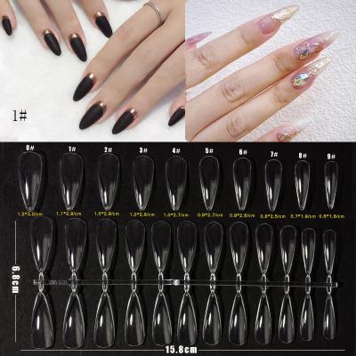 China Nail Tools Supplies Premium Quality 240 Pcs Nail Transparent Seamless Ultrathin Tip Nail Lengthening Full Patch Nail Tool For Acrylic for sale