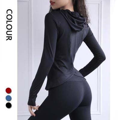 China Wholesale Women's Running Sportswear Breathable Equipment Yoga Jacket Fitness Hooded Top Active Hoodie Training With Customer Logo for sale