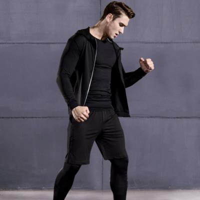 China Customer Viable Fitness Equipment Tights Sports Apparel Gym Training Workout Jogger Suit 5 Piece Tracksuit Sets For Men for sale