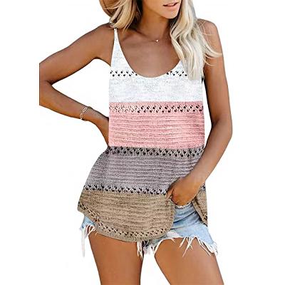 China Breathable Sleeveless Multi Color Women's Ventilation O-Neck Casual T-Shirt Shirts for sale