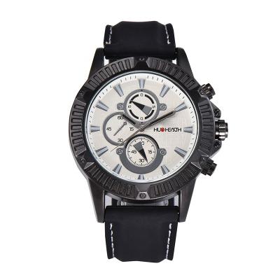 China Hudhealth BA1067 Chronograph Best Selling Sport For Men Ally Case Silicone Strap Quartz Calendar Jam Watch for sale