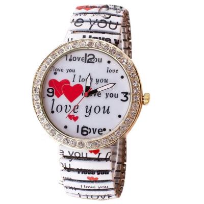 China Cute Ladies Watch Women Water Resistant Cartoon Steel Band Fashion Elastic Quartz Wrist Watch for sale