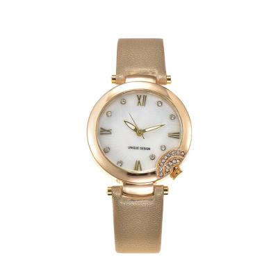 China Hudhealth Chronograph 1038 Elegant Stone Watches Rose Gold Women Wristwatches for sale