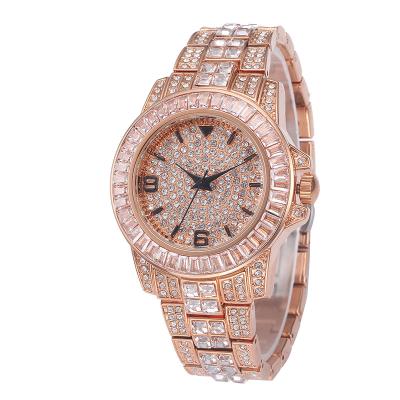 China Fashion quartz watch set diamond date women automatic watch alloy wholesale bling online watch bracelet for sale