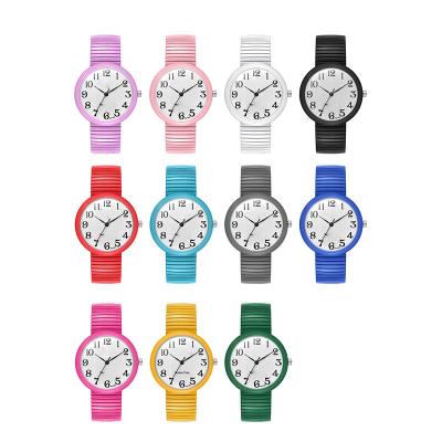 China New Fashion Water Resistant Metal Watch Band Stretch Multicolor Designer Wristwatch Famous Private Label Quartz Watch for sale