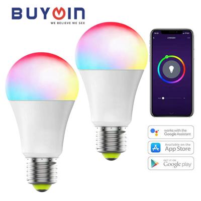 China Best Home Smart Bulb Dimmable E27 WiFi RGB LED Bulb Light Voice Control By Alexa Google Assistant A19 AC100-265V 9W Smart Led Bulb for sale