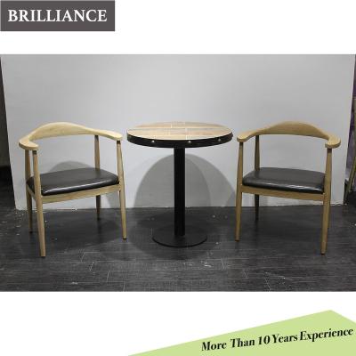 China Hotel Wood Chair Metal Dining Table Set for sale