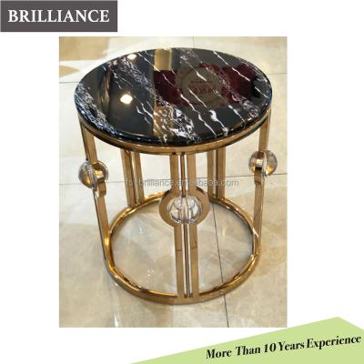 China Coffee table Bling gold plating stainless steel table leg coffee table good price and quality for sale