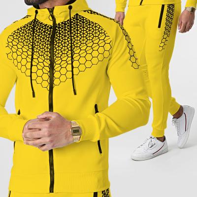 China Training Jogging Sweatsuit Anti-UV Sports Set Hoodie Fleece Gym Tracksuit Set Logo Men Print Pullover Soft Two-Piece Simple OEM Custom for sale