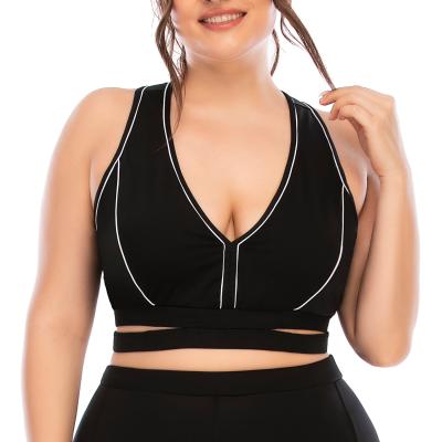 China 2021 high quality women's basic breathable solids plus size yoga top and bra for sale