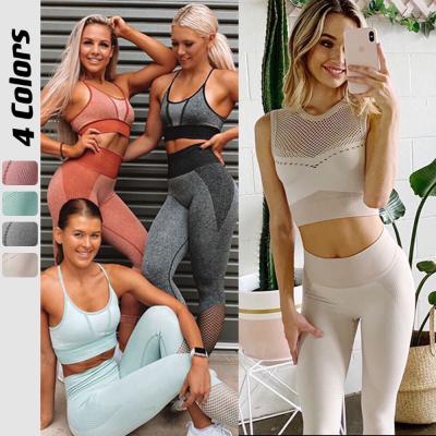 China Breathable Yoga Clothes Amazon Border Bestseller Three Piece Set In Running Sports Bra Fitness Pants For Women Autumn And Winter 2020 for sale