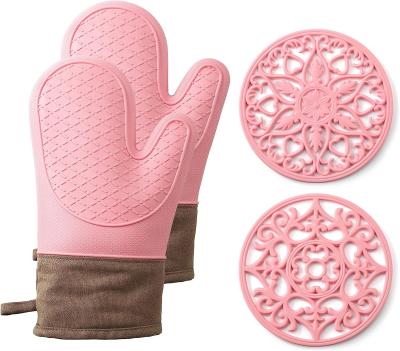 Chine Gants de four à barbecue réutilisables épaissis en silicone polyvalent sans odeur à vendre