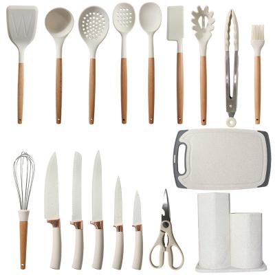 Cina 19Pcs Kitchen Utensil Set Facile da pulire utensili da cucina in legno, utensili da cucina per utensili da cucina non appiccicosi gadget da cucina in vendita