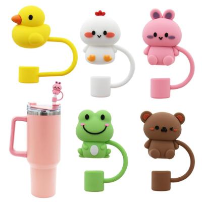 Cina Cappuccio di copertura di paglia per coppa Stanley Topper di paglia in silicone Compatibile con 30&40 Oz Tumbler 10mm 0.4in Coperture di paglia in silicone in vendita