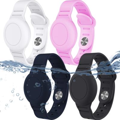 China Waterproof Kids Silicone Airtag Bracelet For Wristband Of AirTag GPS Tracker Case For Air Tag Holder Strap Band à venda