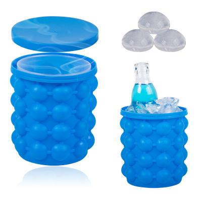 China Silicone Ice Bucket Ice Cup With Lid Easy Releaser Ice Cube Mold Ice Trays Ice Cube Maker For Cocktail Whiskey Beverages Te koop