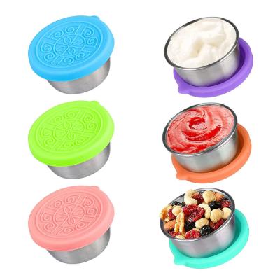 China Blocos reusáveis multicoloridos do saco Leakproof do armazenamento do silicone do refrigerador 6 à venda