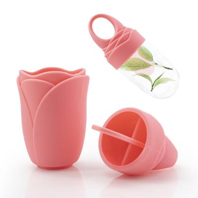 China Cold Therapy Ice Cup Molds Massage Tool Silicone Ice Cube for Puffiness / Pain Relief for sale