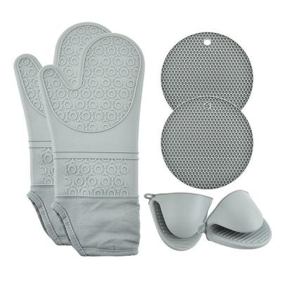 China Wasbare Oilproof-Silicone Multifunctionele Handschoenen Oven Mitts Nontoxic Te koop