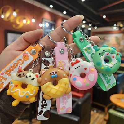 China Cute Girls Silicone Key Chain with Cartoon Design Flexible and Durable for sale