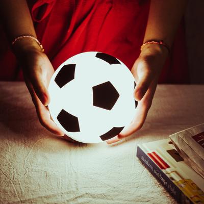 China Soccer Night Light Soccer Lamp Light For Kids Room 16 Colors Battery Powered LED Rechargeable Room Nursery Night Light for sale