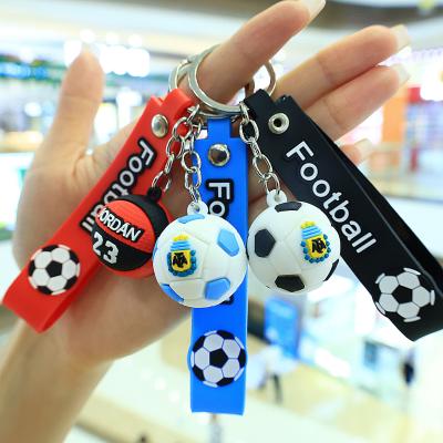 China Football Keychains Accessories Cute Kawaii Key Chain Non-Toxic for Kids Boys Girls Women for sale